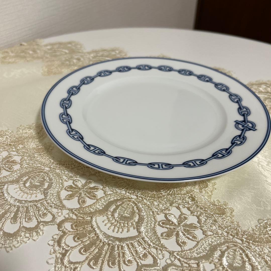 エルメス　シェーヌダンクルプレート　ブルー