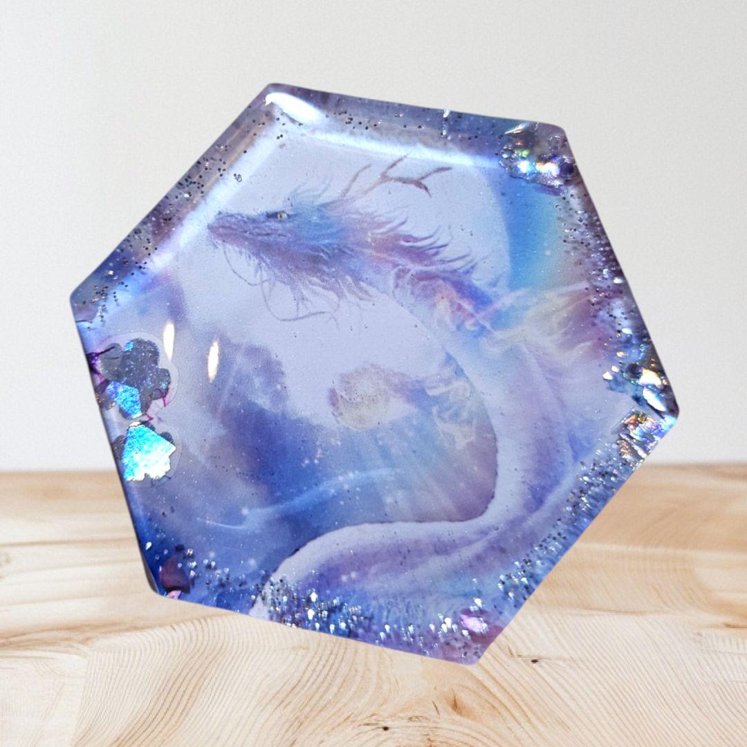 NO.999❤龍神❤レジンへアゴム ブローチ