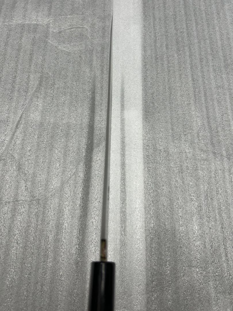 柳刃 包丁 240mm 安来鋼青紙２号 朴シノギ柄 ②