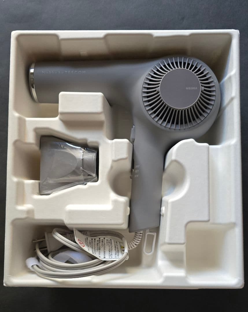 一度のみの使用Nobby byTESCOM NIB300Aヘアドライヤー グレー