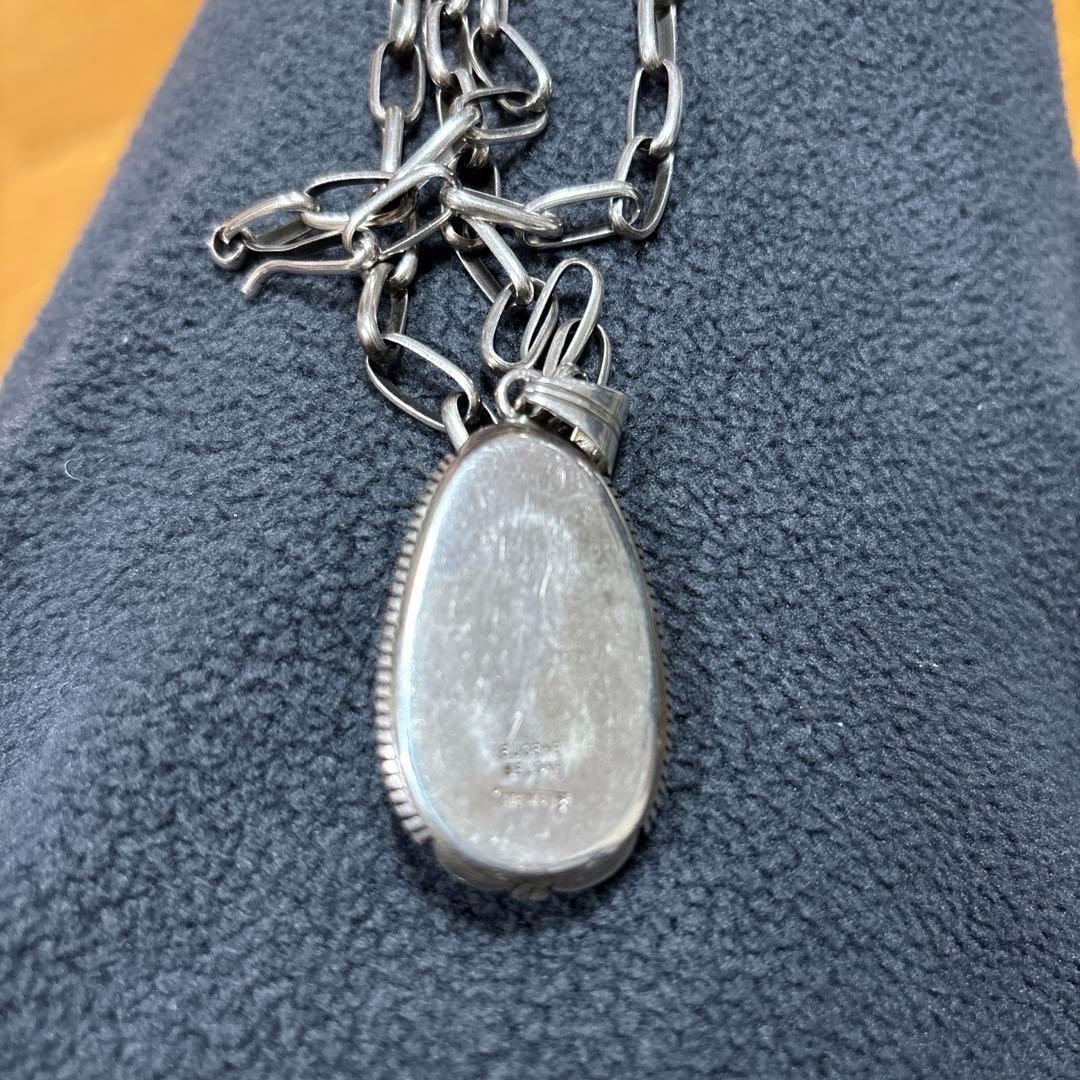 ナバホ　ターコイズシルバーペンダントネックレス