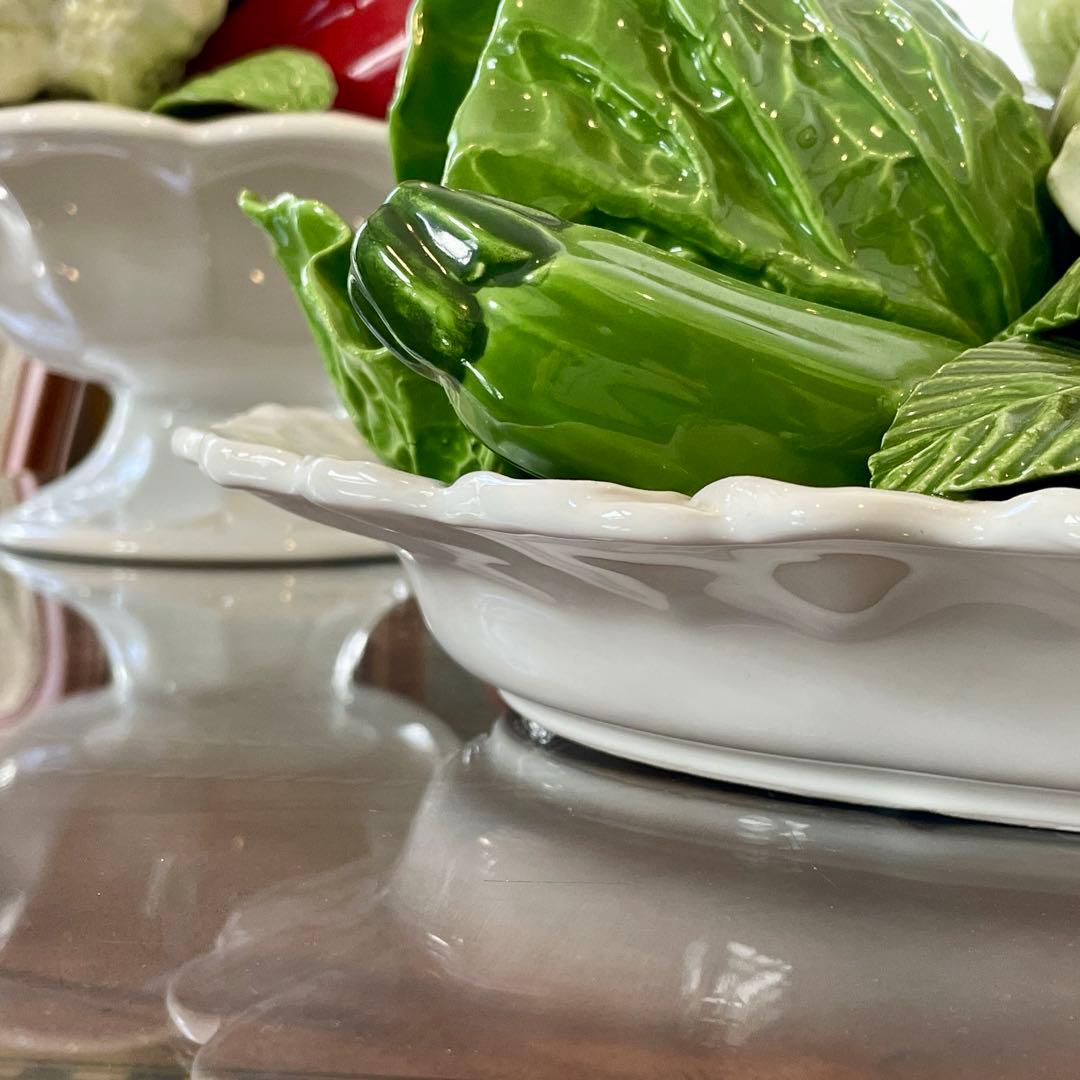 r129 希少 イタリア製 野菜の陶器製オブジェ リアルな造形美 インテリア雑貨