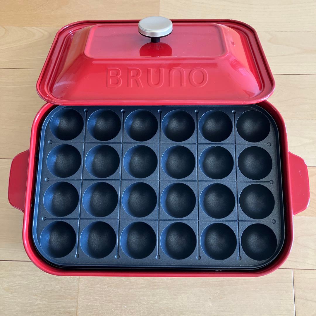 BRUNO ★ホットプレート たこ焼き 20穴 レッド★美品