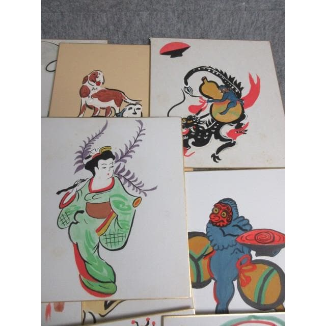 大津絵色紙10枚 [B28112]