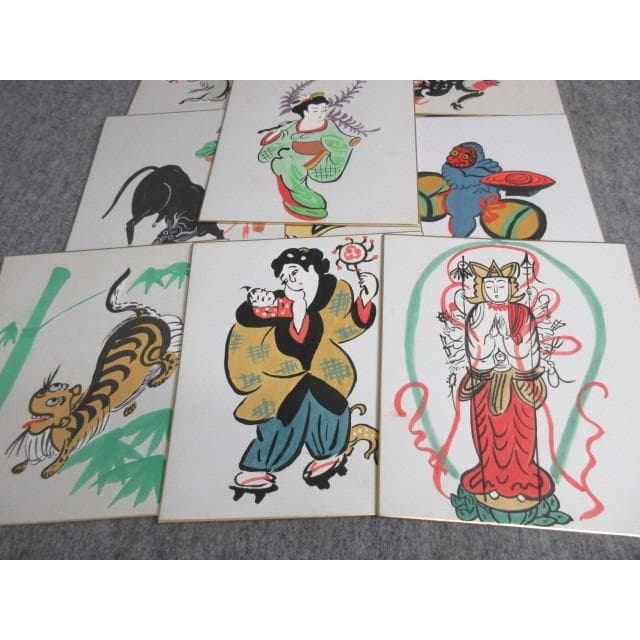 大津絵色紙10枚 [B28112]