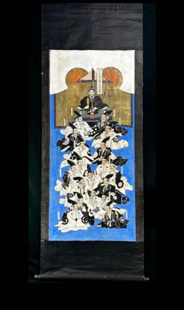 【無銘 無落款】戦国武将 伊達政宗 十八将図 掛軸