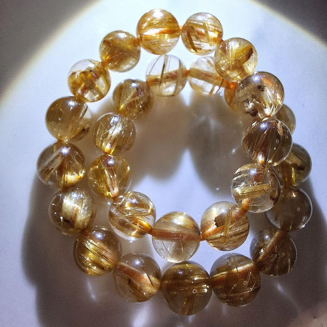 天然石 ルチルクォーツ ブレスレット