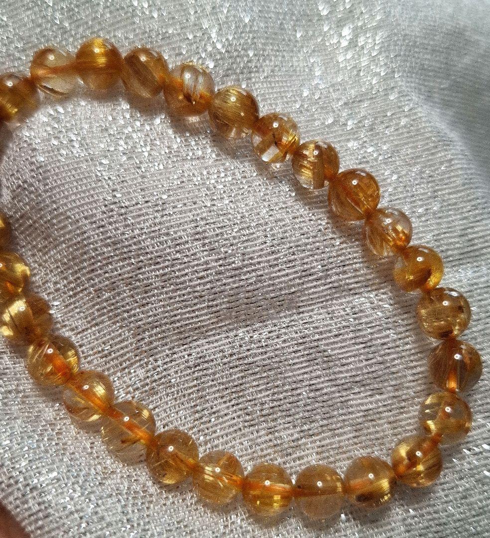 天然石 ルチルクォーツ ブレスレット