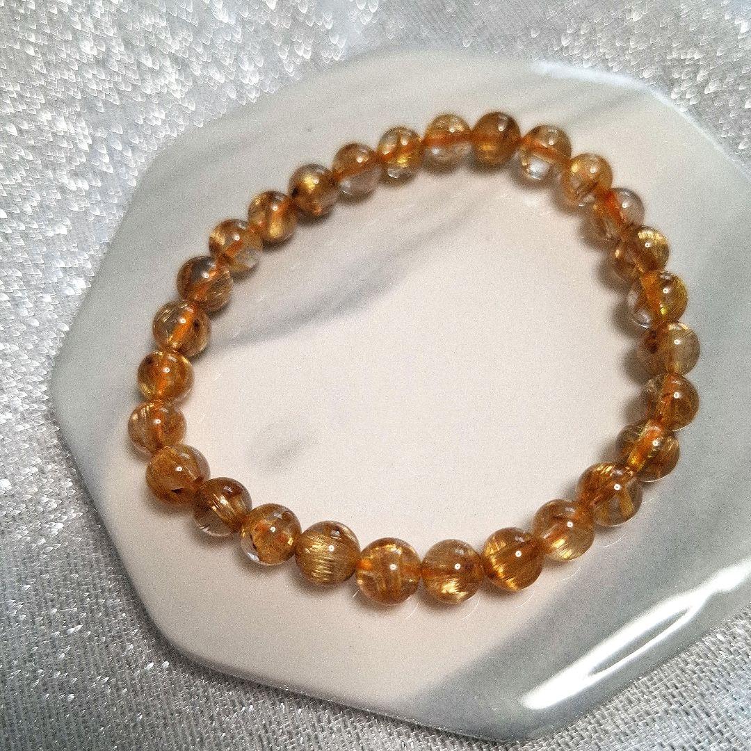 天然石 ルチルクォーツ ブレスレット