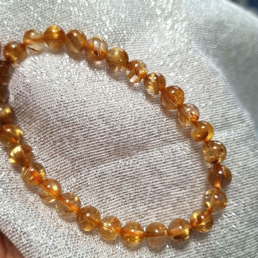 天然石 ルチルクォーツ ブレスレット