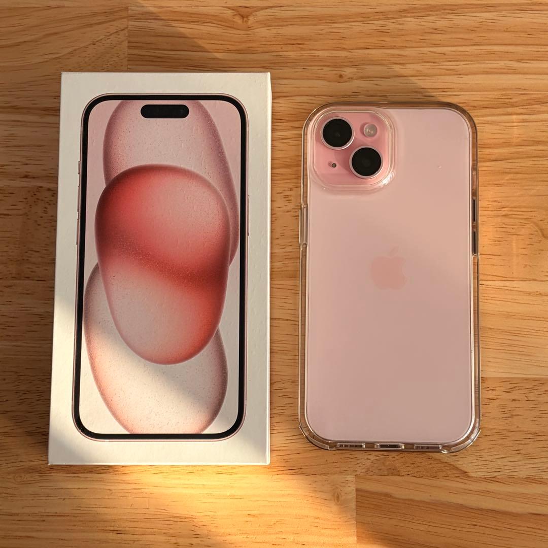 【Ran】Apple iPhone 15 ピンク 256GB 本体 ケース