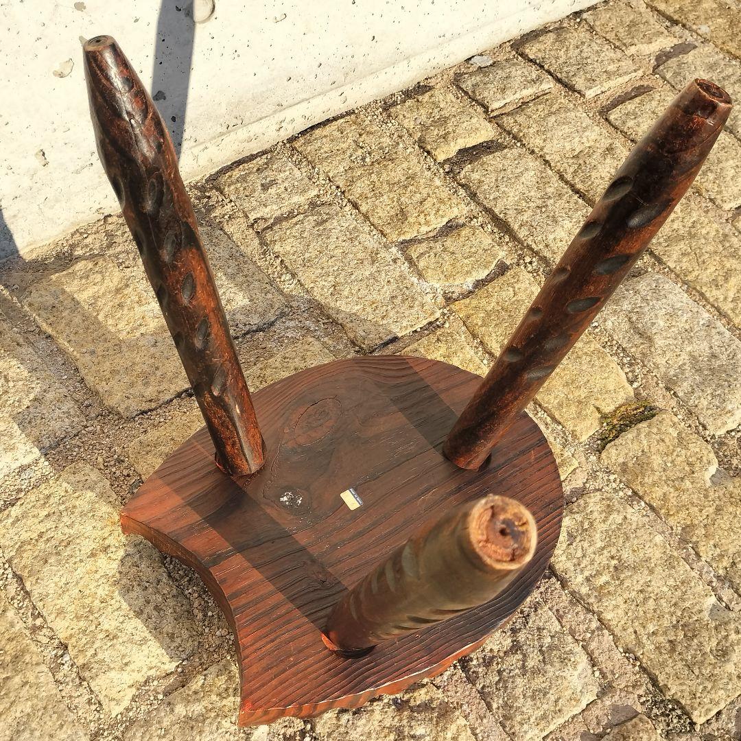 ヴィンテージ スツール ハラコ革