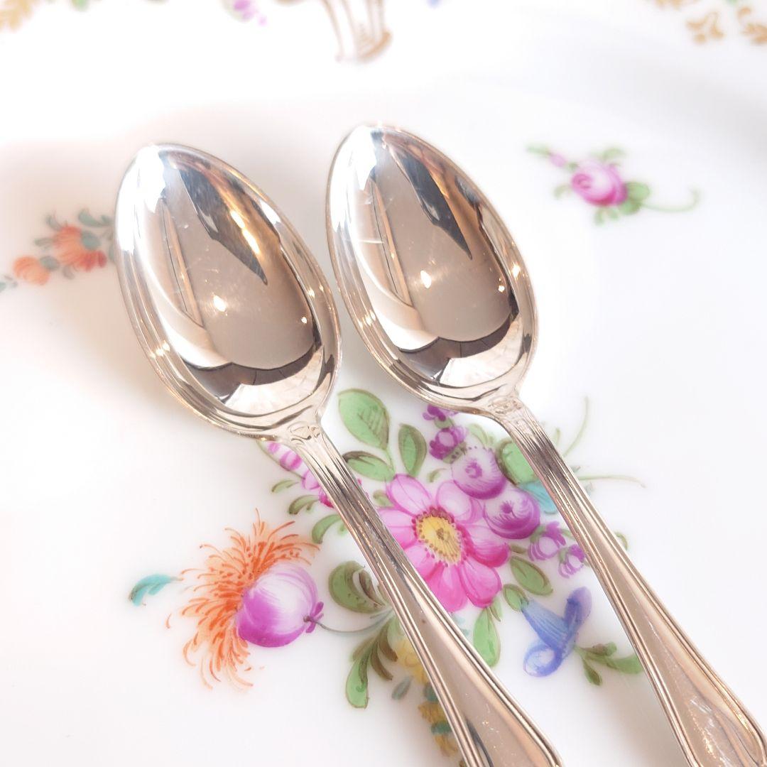 ノルウェー製　純銀　ティースプーン　2本組