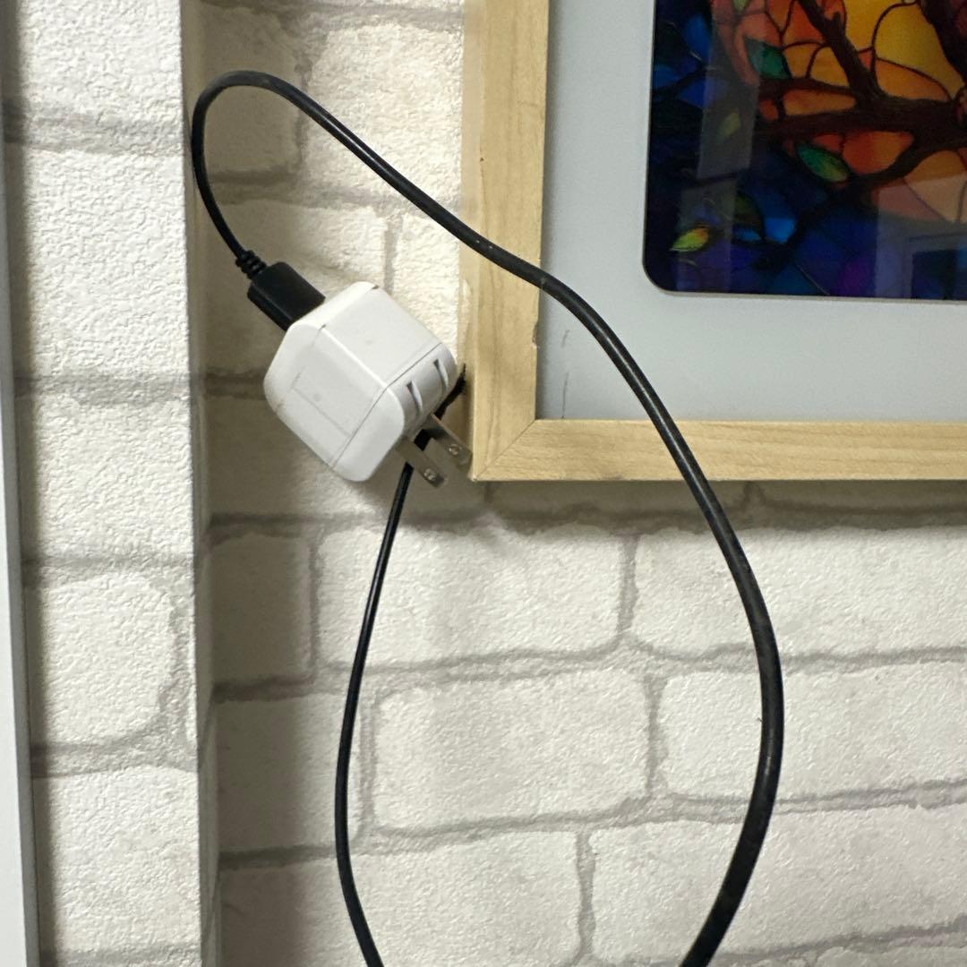 ステンドグラス風アート フクロウと鳥　電飾LED インテリア　ア-ト 額縁