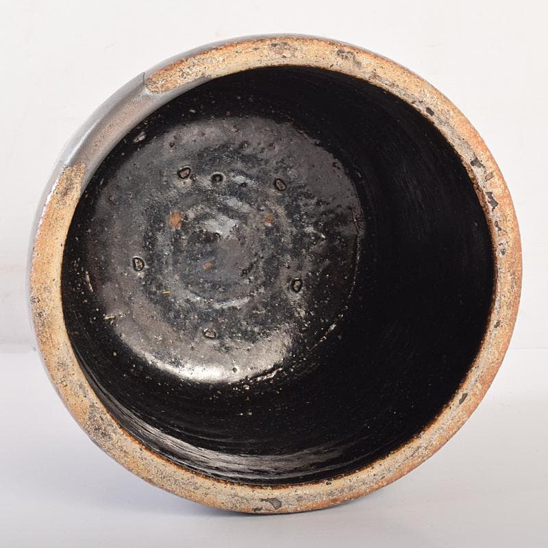 茶道具　古瀬戸　江戸初期　口禿手　一重口水指　澤田常安極め箱　M　R7571