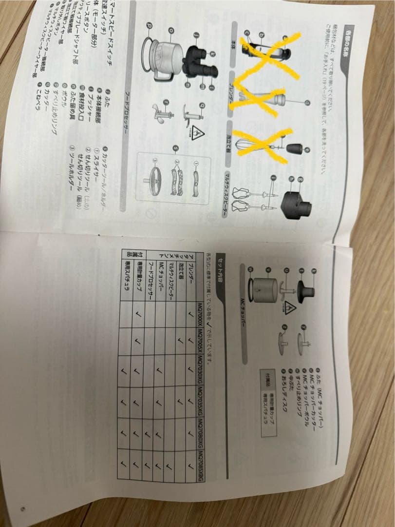 ブラウン　マルチクイック 7 ブレンダー MQ7085XBG ※付属品のみ