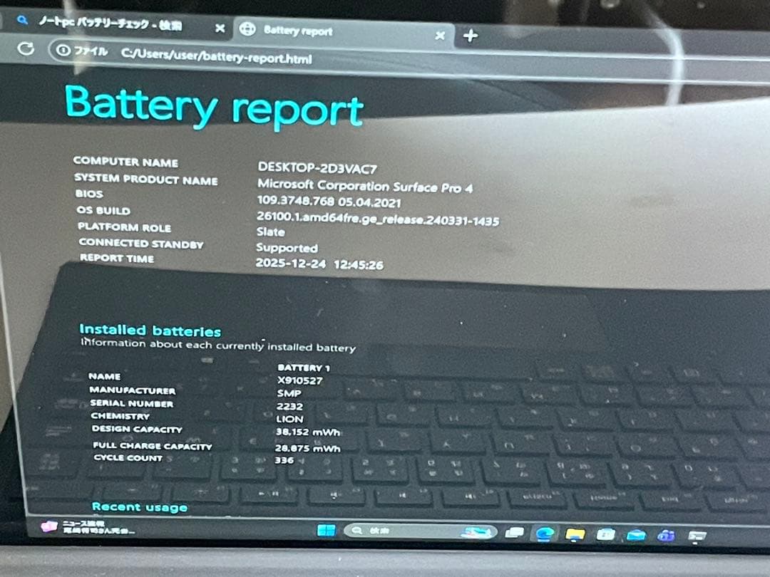 Microsoft Surface Pro 4 本体 128GB