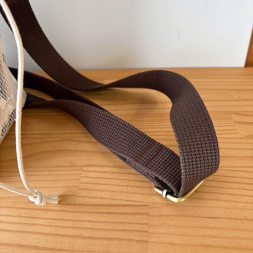 ミナペルホネン anone anoneとタンバリンレースの巾着ショルダーバッグ