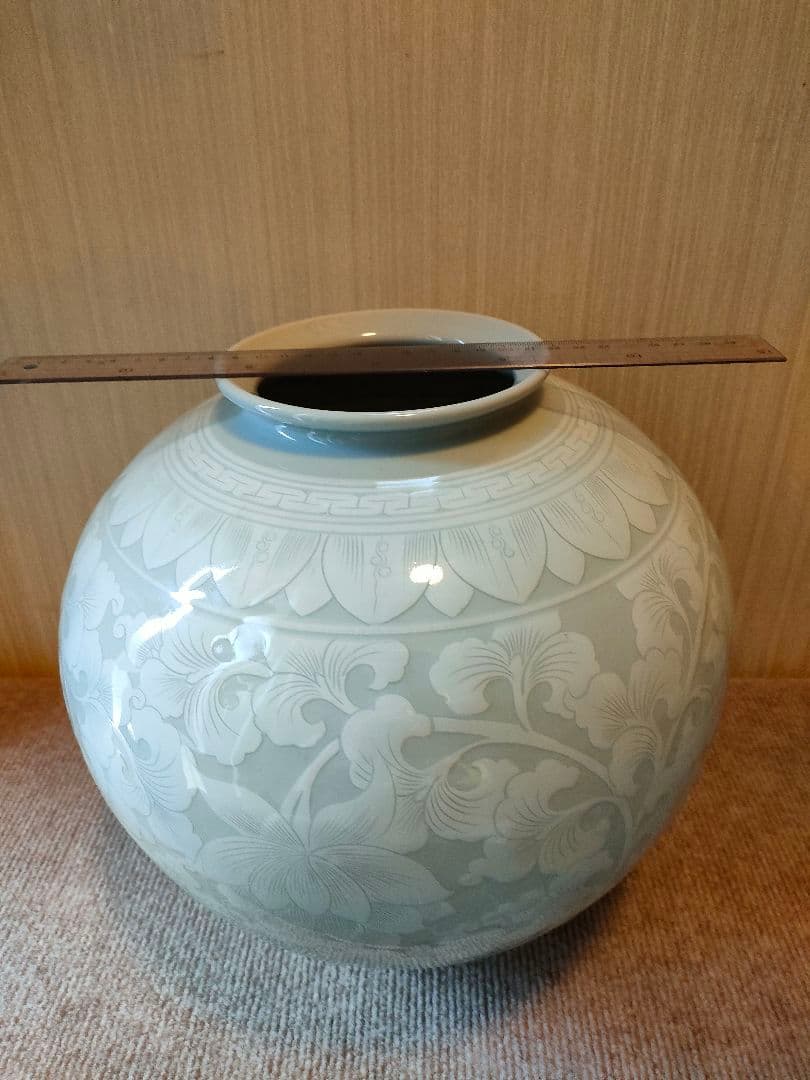 青磁　花瓶　壺　韓国　大きい壺 値下げしました