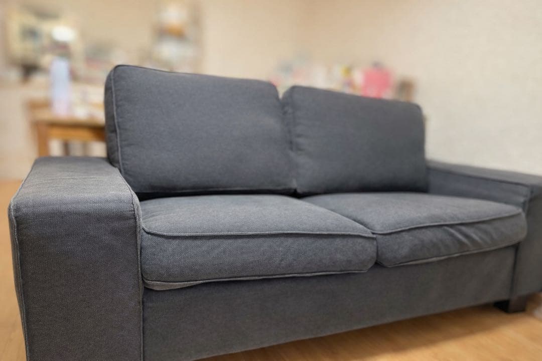 ●引き取り限定●IKEA シーヴィク KIVIK ３人がけソファー ダークグレー
