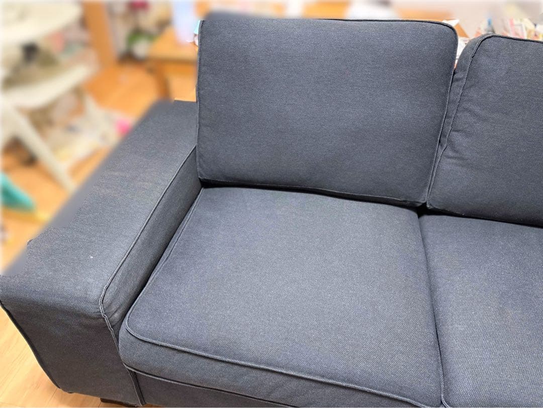 ●引き取り限定●IKEA シーヴィク KIVIK ３人がけソファー ダークグレー