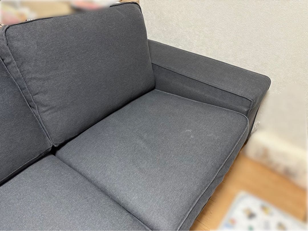 ●引き取り限定●IKEA シーヴィク KIVIK ３人がけソファー ダークグレー