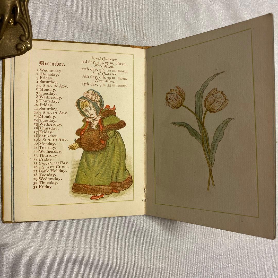 1886年　年鑑カレンダー　ケイト・グリーナウェイ　アンティーク　ヴィンテージ