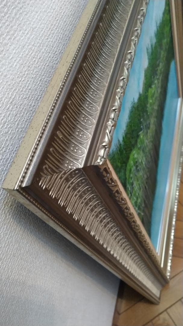 北海道美英「青い池」絵画 油彩画 風景画 原画