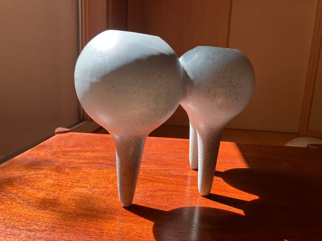 フラワーベース　JAPANビンテージ　モダンアート　陶器　花器　インテリア