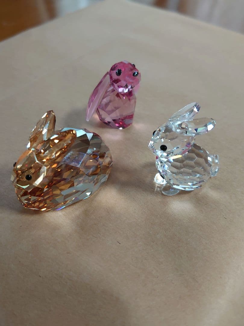 スワロフスキー ウサギ 置物 3点セット SWAROVSKI