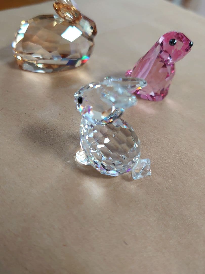 スワロフスキー ウサギ 置物 3点セット SWAROVSKI