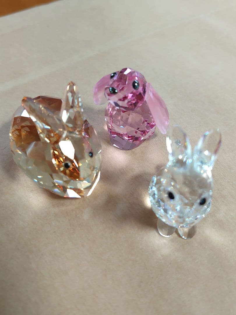 スワロフスキー ウサギ 置物 3点セット SWAROVSKI