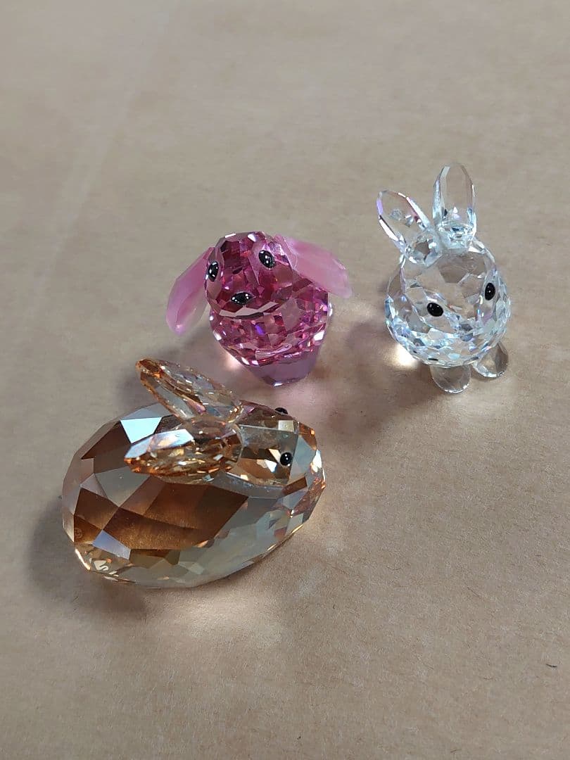 スワロフスキー ウサギ 置物 3点セット SWAROVSKI