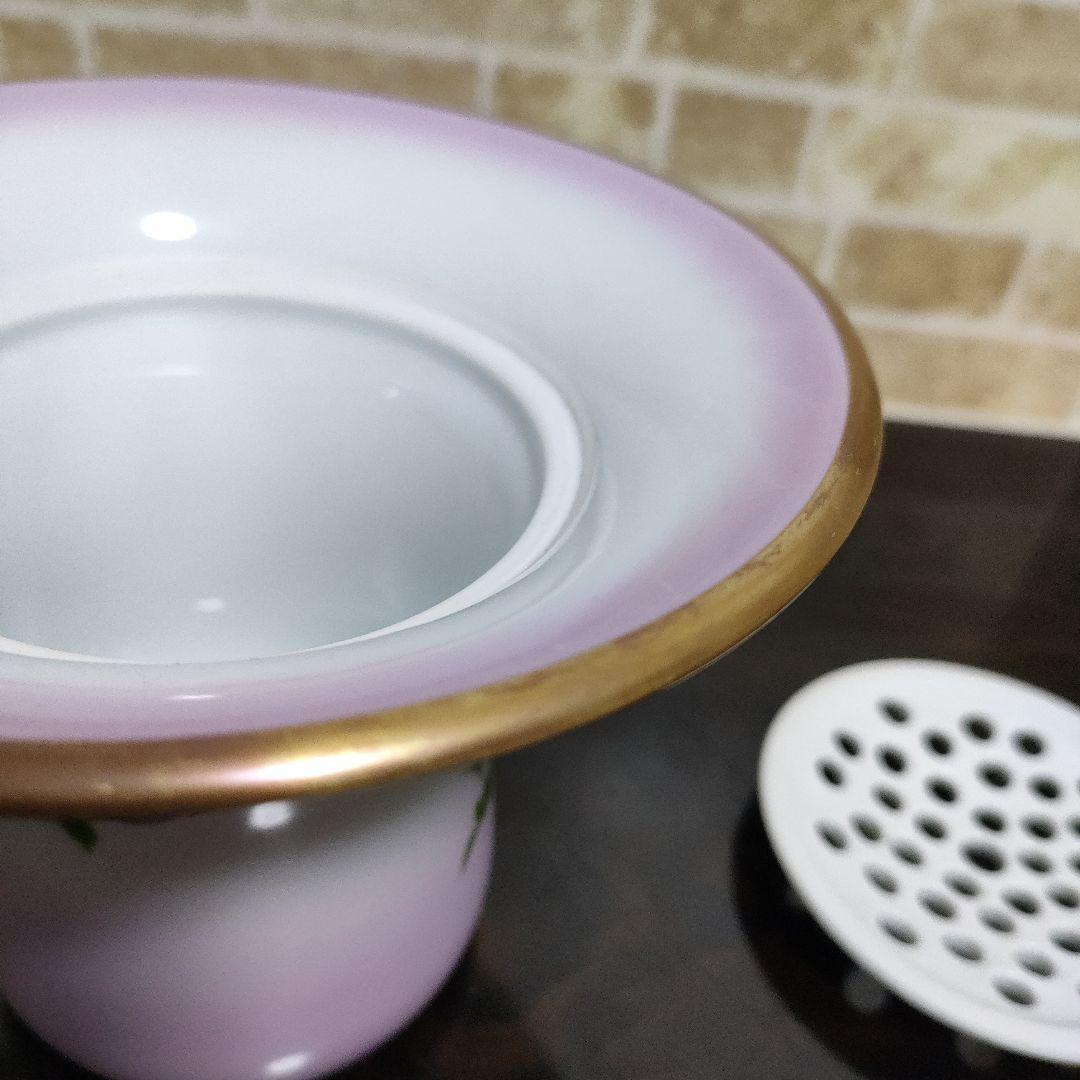 【希少】有田焼 宮内庁御用達 深川製磁 君島一郎 ローズボール 花器