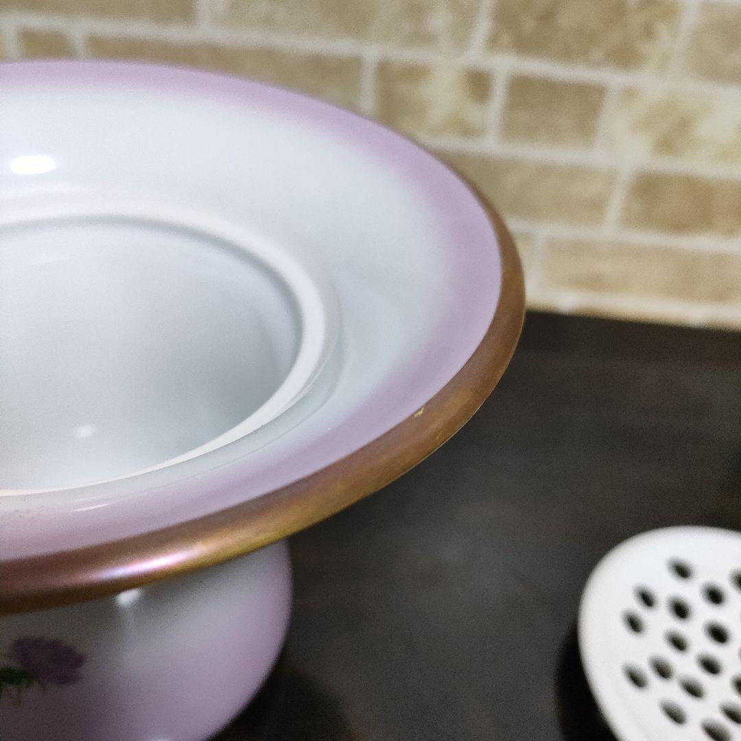 【希少】有田焼 宮内庁御用達 深川製磁 君島一郎 ローズボール 花器