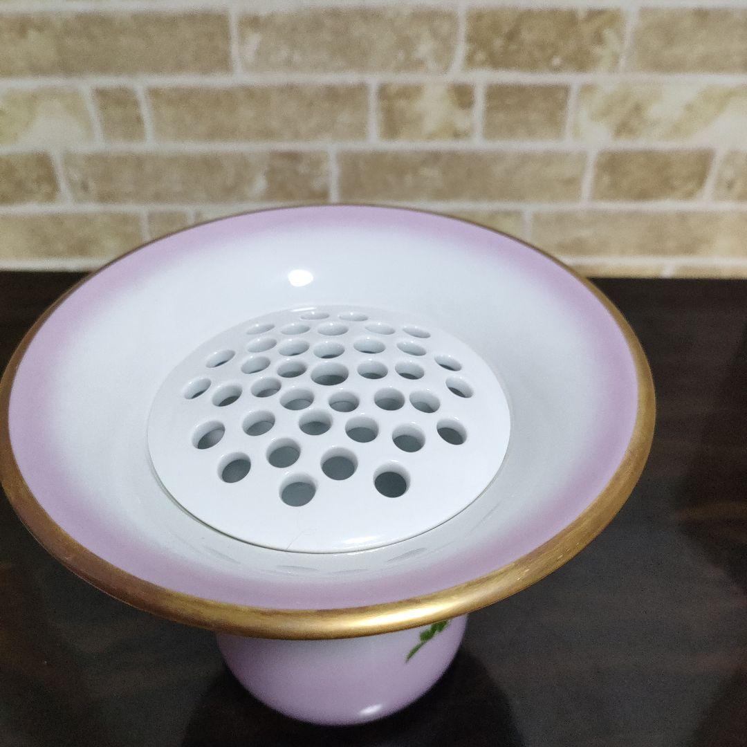 【希少】有田焼 宮内庁御用達 深川製磁 君島一郎 ローズボール 花器