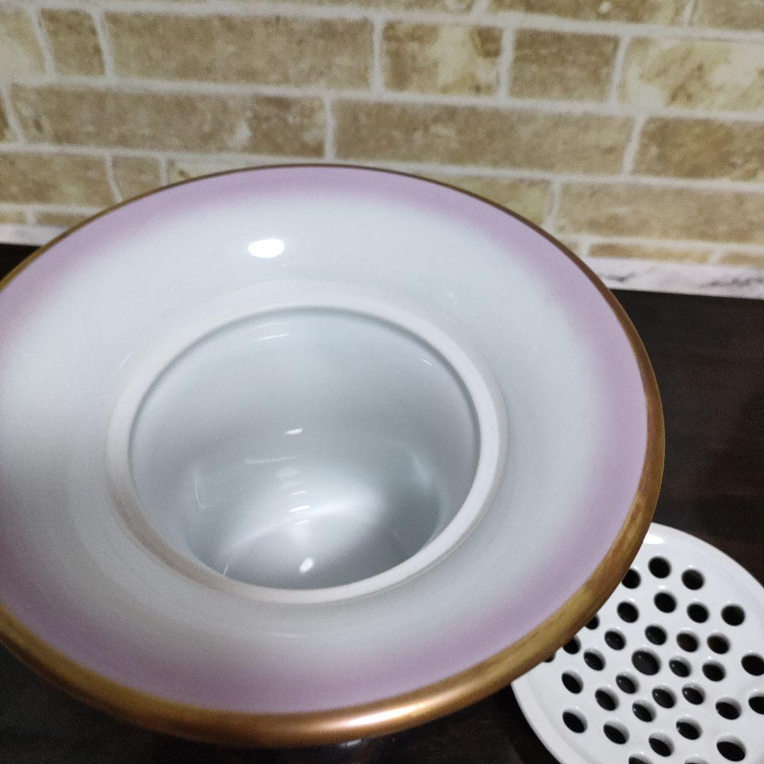 【希少】有田焼 宮内庁御用達 深川製磁 君島一郎 ローズボール 花器