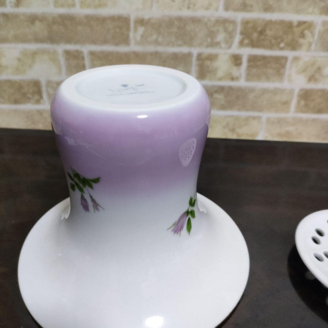 【希少】有田焼 宮内庁御用達 深川製磁 君島一郎 ローズボール 花器