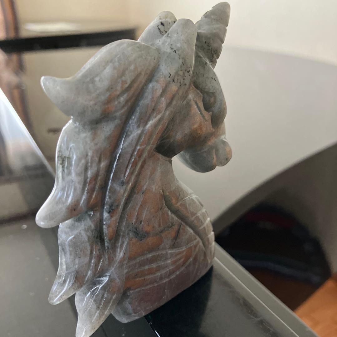 美！パープル&オレンジシラー　ラブラドライト　ユニコーン　ペガサス　天然石置物