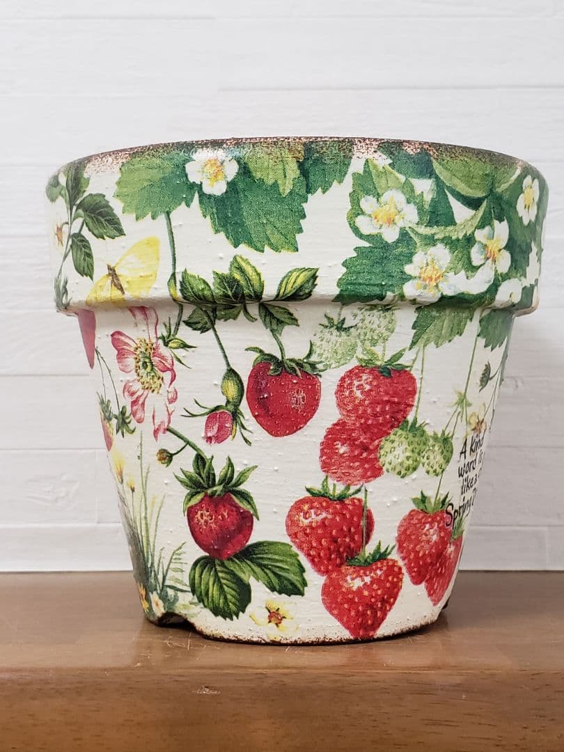 オーダーOK☘️【738】リメイク鉢☆三河焼素焼き鉢　4.5号鉢