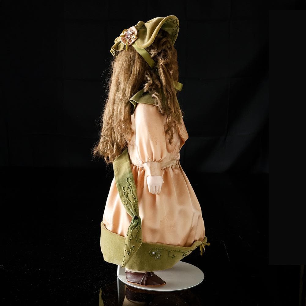 美しい ビスクドール 直立 高さ50㎝ 磁器 グラスアイ フランス人形