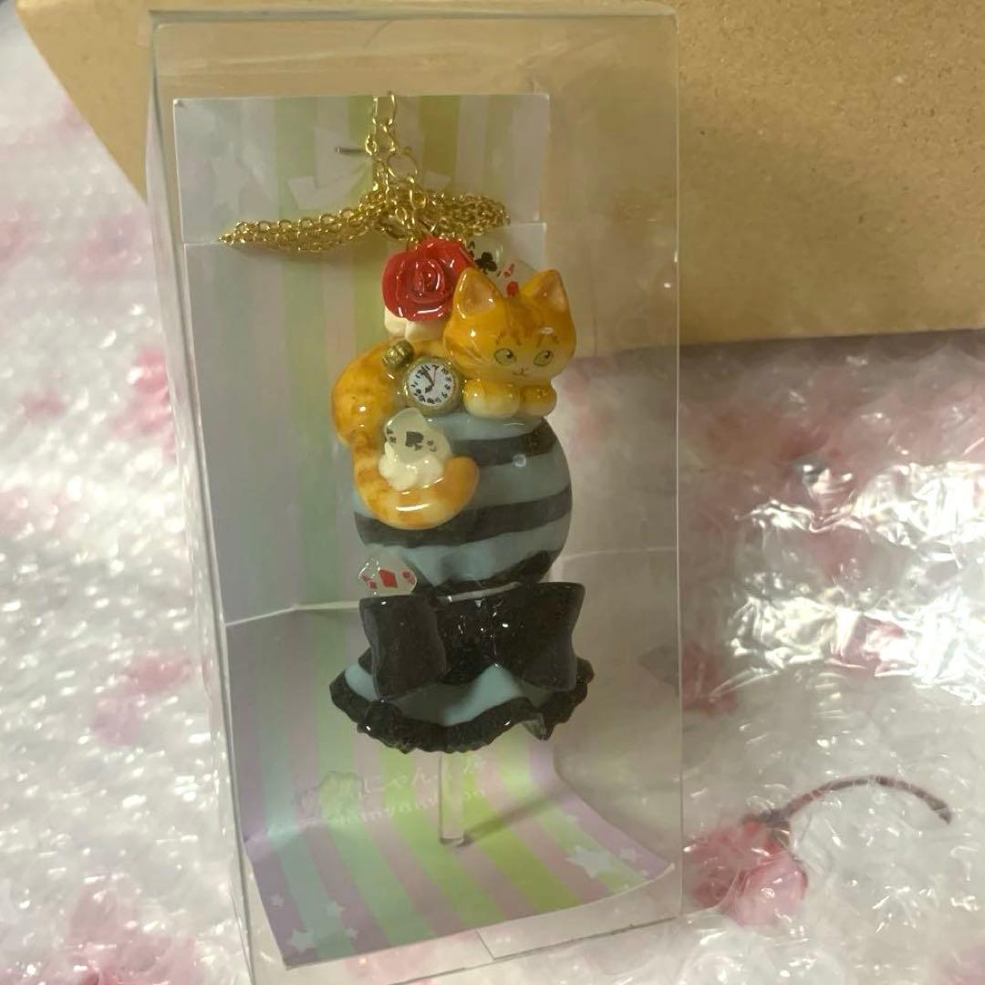 作家様 MAIにゃん工房様　アリスの猫ロリポップ ネックレス ハンドメイド