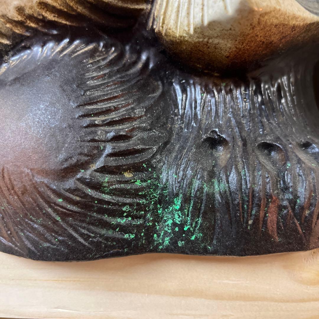 ★陶器製 たぬき 狸 ひねり狸 置物 縁起物 風水★11号