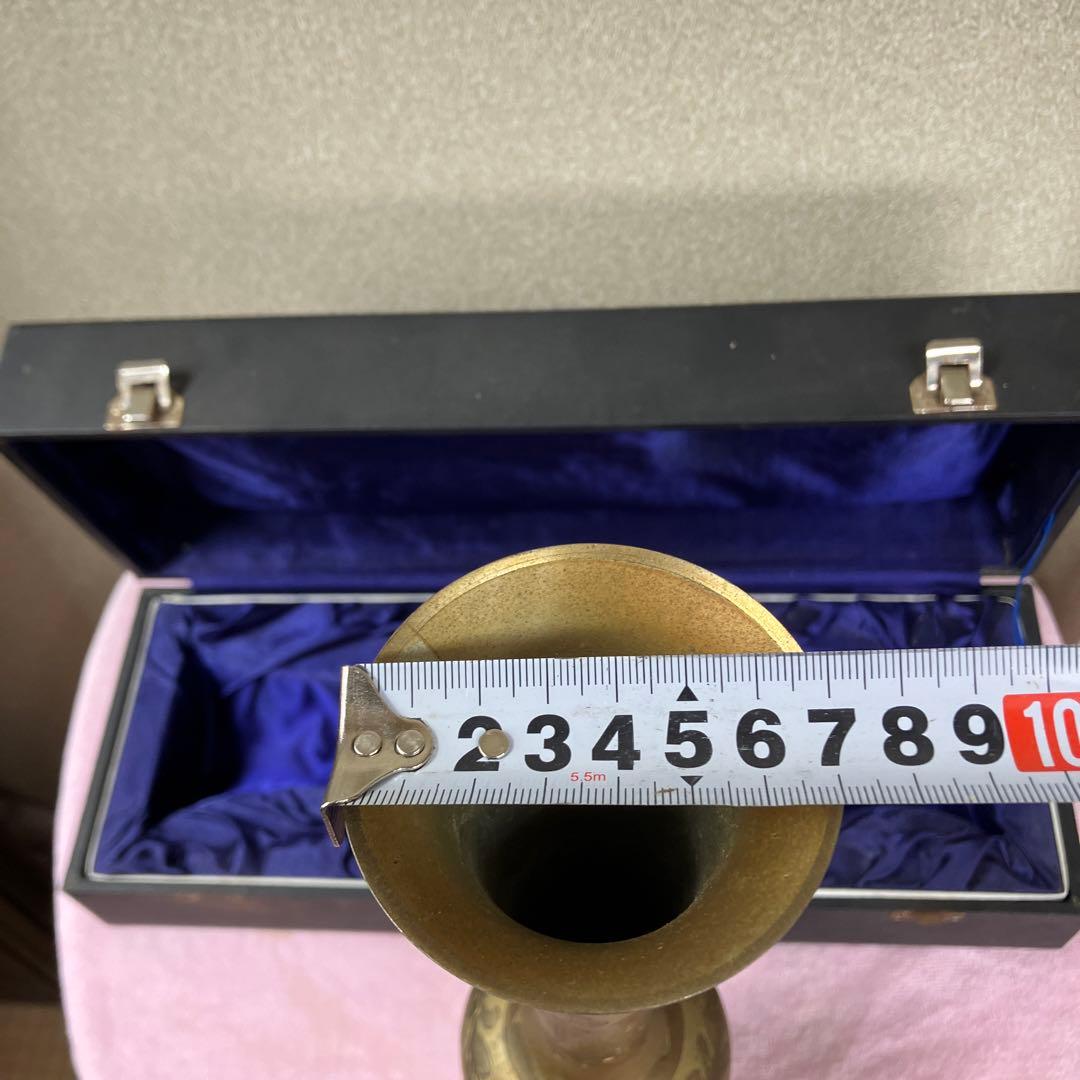 金属製　花瓶　箱入り　希少　ロットナンバー