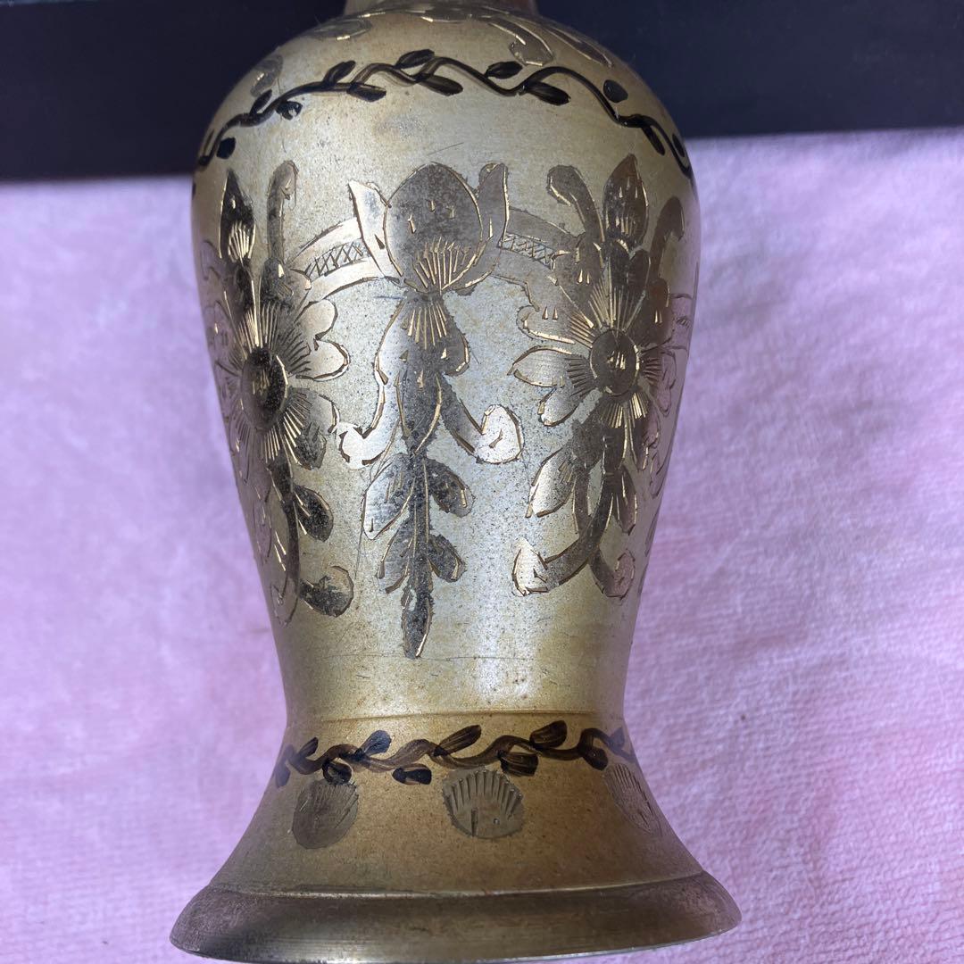 金属製　花瓶　箱入り　希少　ロットナンバー