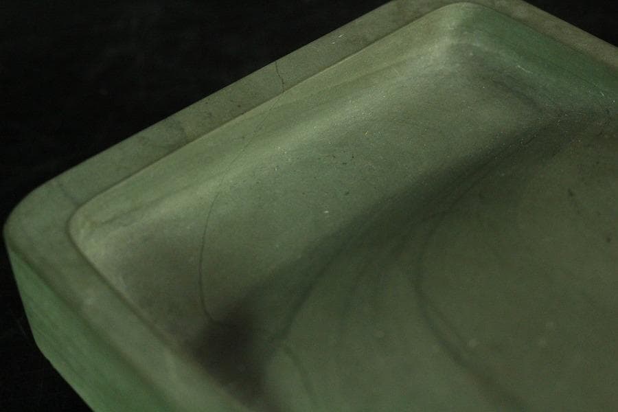 青端石 共箱 定価32万 中支龍州産 書(K-YC626)