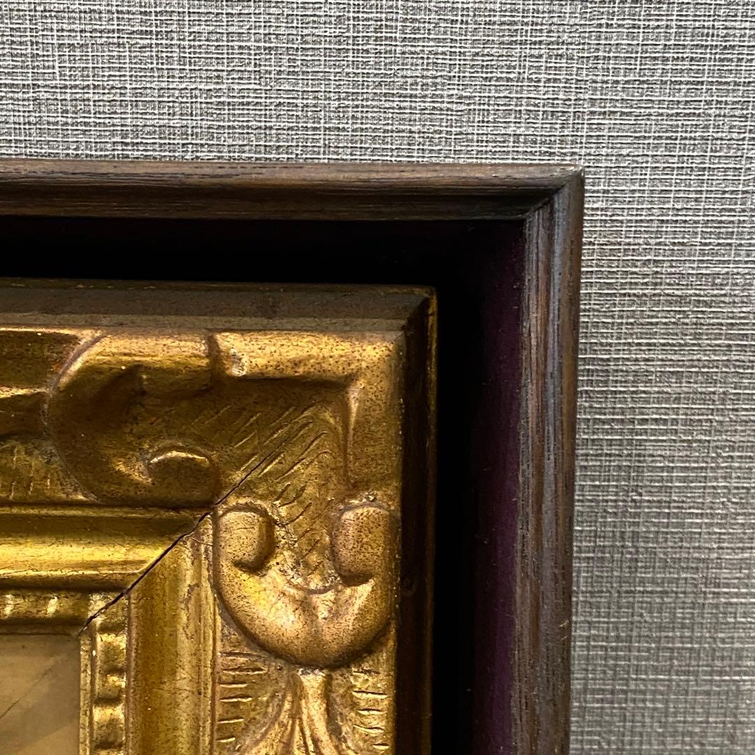【新鹿江 早春】風景画 中型 金色フレーム　辻 永