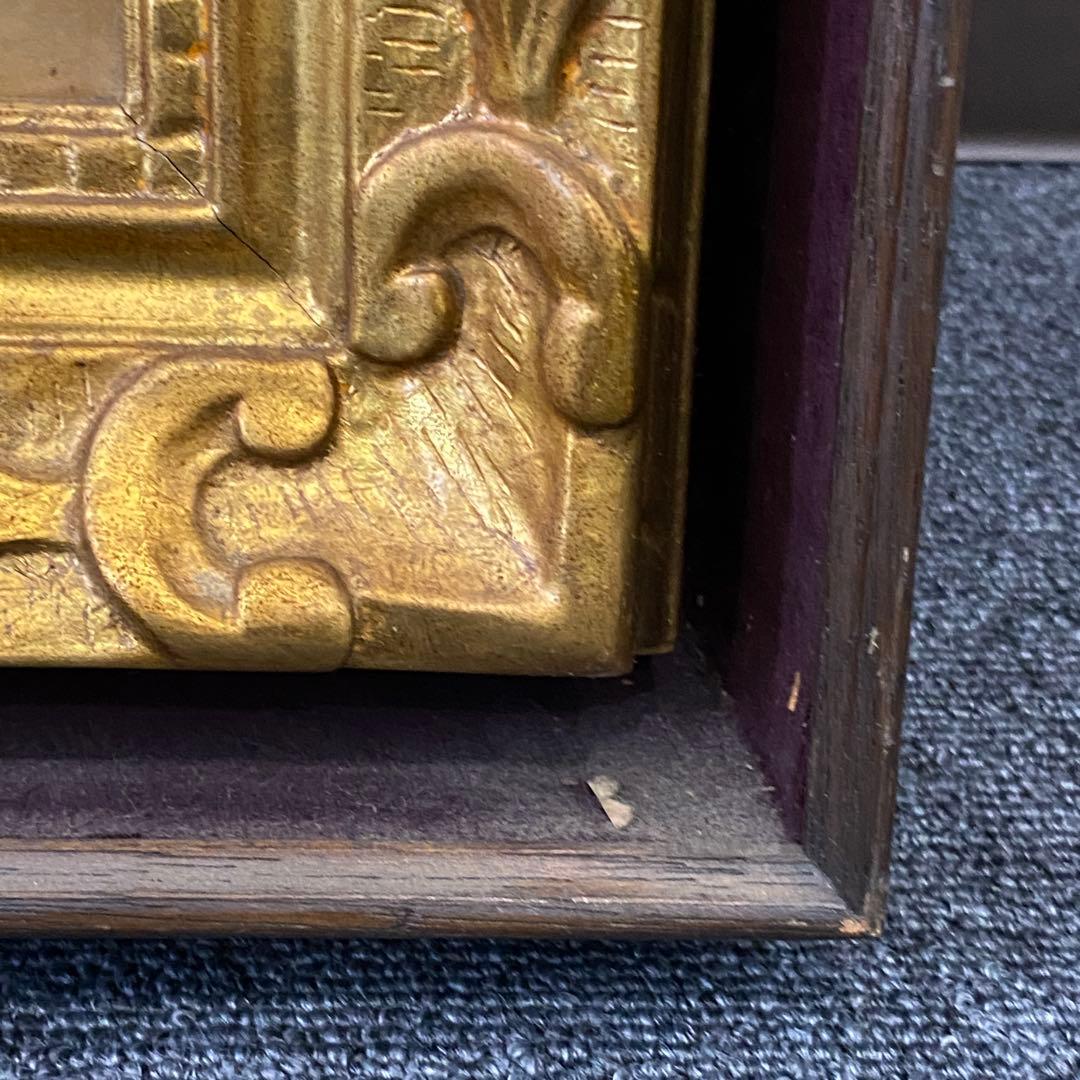 【新鹿江 早春】風景画 中型 金色フレーム　辻 永