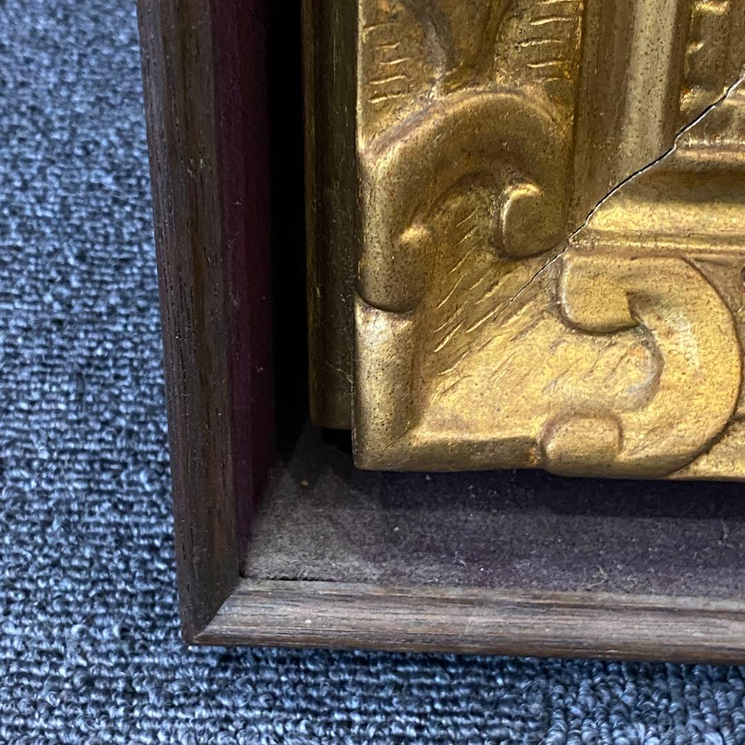 【新鹿江 早春】風景画 中型 金色フレーム　辻 永