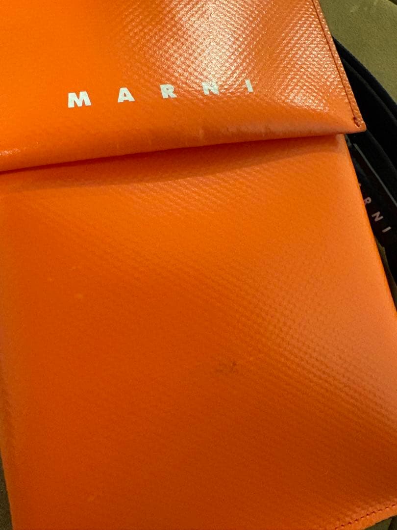 マルニ フォンケース オレンジ PVC スマホ ストラップ メンズ レディース